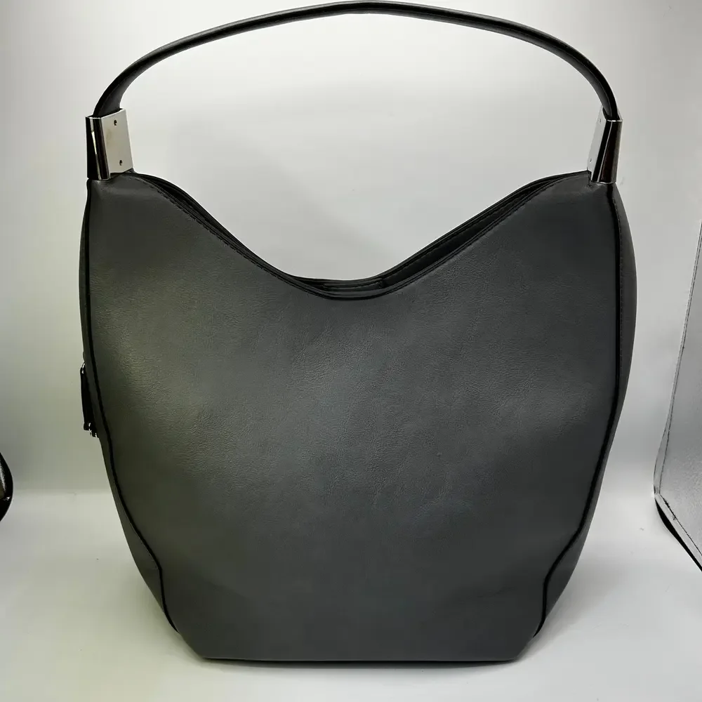 Alfani Gray Faux Leather Hobo Shoulder Bag - Picture 4 of 10